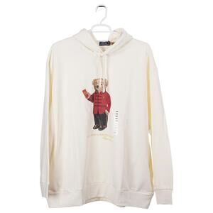 NWOT Polo Ralph Lauren Hoodie 3XB Lunar New Year Polo Bear Ivory Pockets